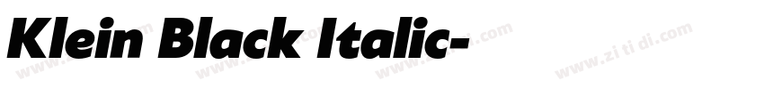Klein Black Italic字体转换 Klein Black Italic字体转换
